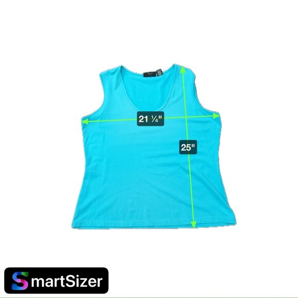 Bay Studio Plus Womens Teal Sleeveless Stretch Tank Top Sz 1X - Picture 6 of 7